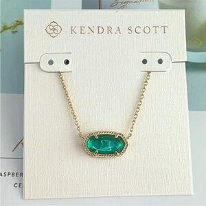 Gold with green Necklace